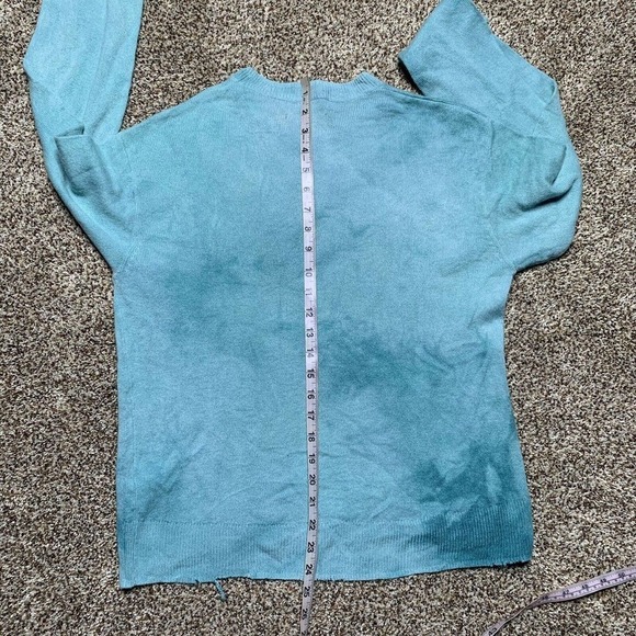 NWOT RTA Emma Cashmere Sweater Tie Dye Blue XS Crew Neck Lightweight Distressed - Picture 9 of 9
